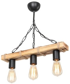 Fekete-natúr színű mennyezeti lámpa 10.5x48.5 cm – Squid Lighting