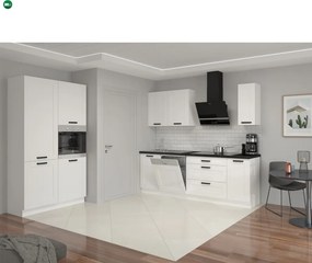 Magas szekrény, fehér/artisan tölgy, LULA 60 DK-210 2F