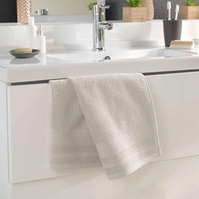 Bézs frottír pamut törölköző 50x90 cm Tendresse – douceur d'intérieur