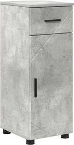 vidaXL Fürdőszoba Székény Beton Szürke 30 x 35 x 80 cm Faanyag & Fém
