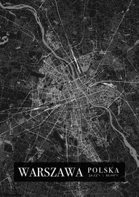 Varsó várostérkép poszter A3 29,7x42 cm