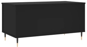 fekete szerelt fa dohányzóasztal 90x44,5x45 cm