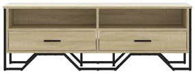 sonoma tölgy színű szerelt fa TV-szekrény 122 x 34 x 41 cm