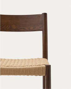 Barna-natúr színű tölgyfa bárszék (ülésmagasság 65 cm) Yalia – Kave Home