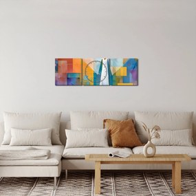 Kép - Geometrikus angyal (órával) (90x30 cm)