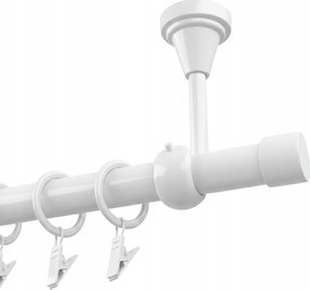 Függönykarnis szimpla Fém Mennyezeti 19mm Fehér 400cm Luna