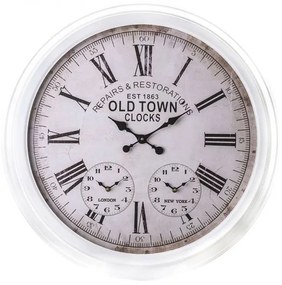 Nagyméretű falióra három időzónás Old Town Clocks 70 cm