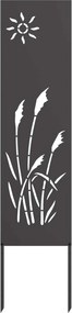 vidaXL Kertvédő vászon Fekete 32 x 140 cm Hidegen hengerelt acél