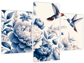 Kép - Kolibrik a virág felett (90x60 cm)