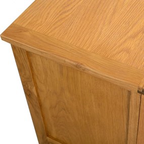 tömör tölgyfa TV-szekrény 90 x 35 x 48 cm