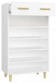 fehér szerelt fa cipőszekrény 60 x 35 x 105 cm