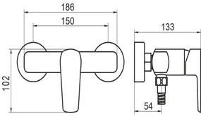 Novaservis - Zuhanycsap METALIA fényezett króm