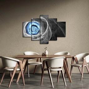 Kép - Absztrakt rózsa kék (150x105 cm)