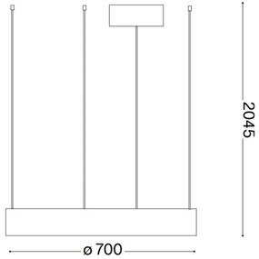 Ideal Lux - LED Csillár zsinóron ORACLE LED/35W/230V 3000K átm. 70 cm CRI 90 fehér