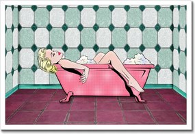 Poszterek keretben 60x40 Marylin Monroe a kádban