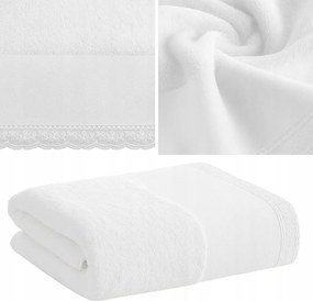 Kéztörlő 30x50 Csipkével Eurofirany Emi Hímzés