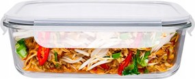 Üveg Ételtároló Doboz Tömítéssel 1,0L Uzsonnás Doboz Mikrohullámú Hűtőszekrényhez