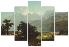 Kép - Albert Bierstadt, Lake Lucerne, reprodukciók (150x105 cm)