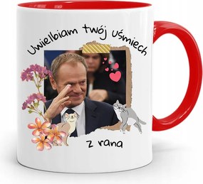 Donald Tusk Piros Bögre Platform Ajåndék fényképes nyomtatåssal