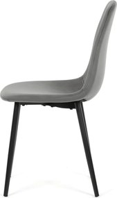 CT-V2971 GREY4 szürke bársony étkezőszék