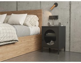 Fekete fém éjjeliszekrény Diora – Marckeric