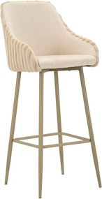 Krémszínű kárpitozott karfás bárszék szett 2 db-os (ülésmagasság 78 cm) Alaska – Mauro Ferretti