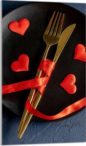 Üveg Vágódeszka 30x52 Szív a Konyhába