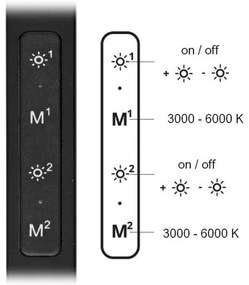 Ecolite LU19WT-CR-LED Dimmelhető asztali lámpa SPACE LED/8W + LED/11W/230V fekete