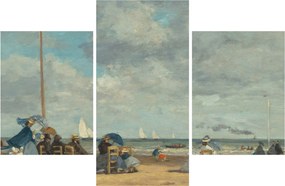 Kép - Eugène Boudin, Beach  at Trouville, reprodukciók (90x60 cm)