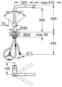 GROHE 32168000 - mosogató csaptelep A fényes króm