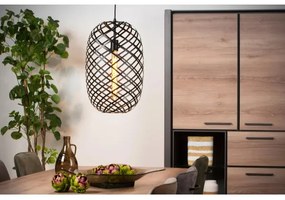 Lucide 21417/32/30 - Csillár zsinóron WOLFRAM 1xE27/60W/230V fekete