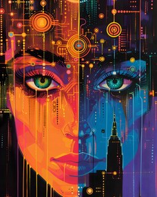 Poszter 40x50cm Digitális Psyche