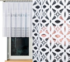 Jacquard függöny Adrianna 500x100cm egyenes virágmintás (kész) szegéllyel