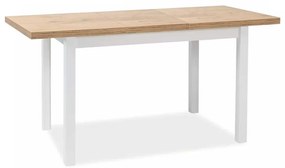 Adam II étkezőasztal 90 x 65 cm, lancelot tölgy / fehér