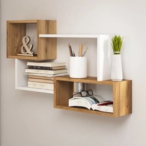 Fali polc 119x18x55cm fekete FUR1962-1