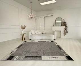 Nora 6037 szürke modern szőnyeg 200x290 cm