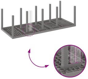 9 Részes Kert Étkező Szett párnákkal Fehér Poly Rattan