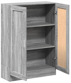 szürke sonoma színű szerelt fa könyvszekrény 82,5x30,5x115 cm