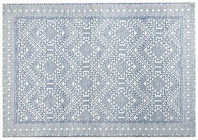 Fehér és kék szőnyeg 160 x 230 cm KAWAS Beliani