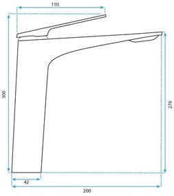 REA-B2705 - AVALON mosdócsaptelep 30 cm szálcsiszolt arany