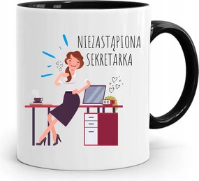 Fekete Bögre Ajándék Titkárnőnek Nélkülözhetetlen, fényképes nyomattal