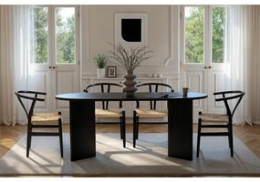 Sablin Wood Black étkezőasztal