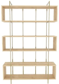 könyvespolc Bruti - Oak, Gold