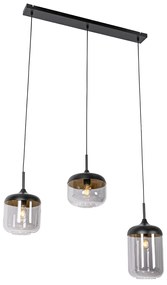 Design lógólámpa fekete arannyal és füstüveggel 3-lámpás - Kyan