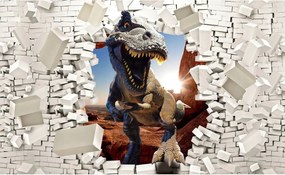 Gyerek fotótapéta Dinoszauruszok Fal Tégla 416x254
