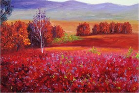 Egy vörös táj képe (90x60 cm)