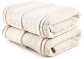 Krémszínű frottír törölköző szett 2 db-os 50x90 cm Arden – Foutastic