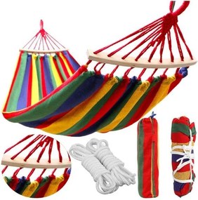Színes függőágy HAMAK 2 személy részére 190x150 cm