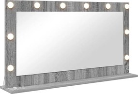 vidaXL Toalett Tükör Szürke Sonoma 100 x 55 x 18 cm Üveg és mérnöki fa
