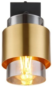 Globo 15560-1 - Fali spotlámpa MILLEY 1xE27/40W/230V fekete/réz